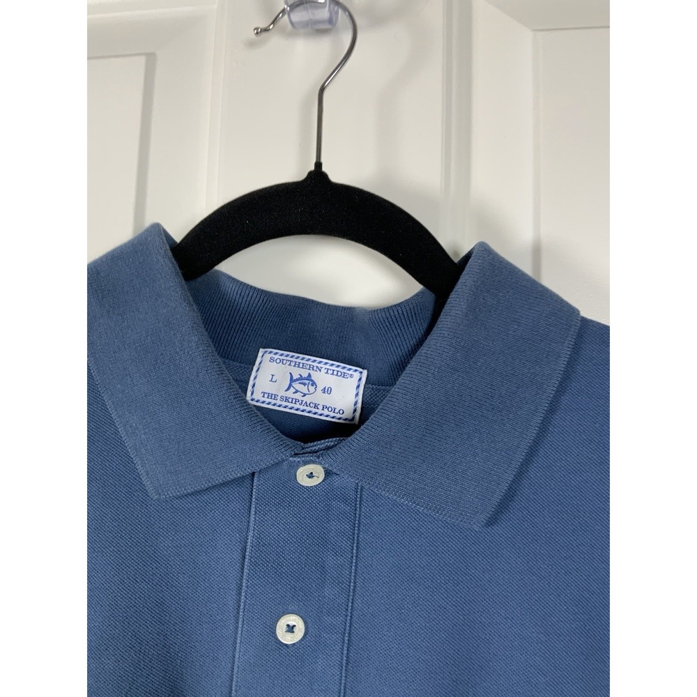 Southern Tide, Men's Skipjack Polo, Size Lg, Blue, Cotton